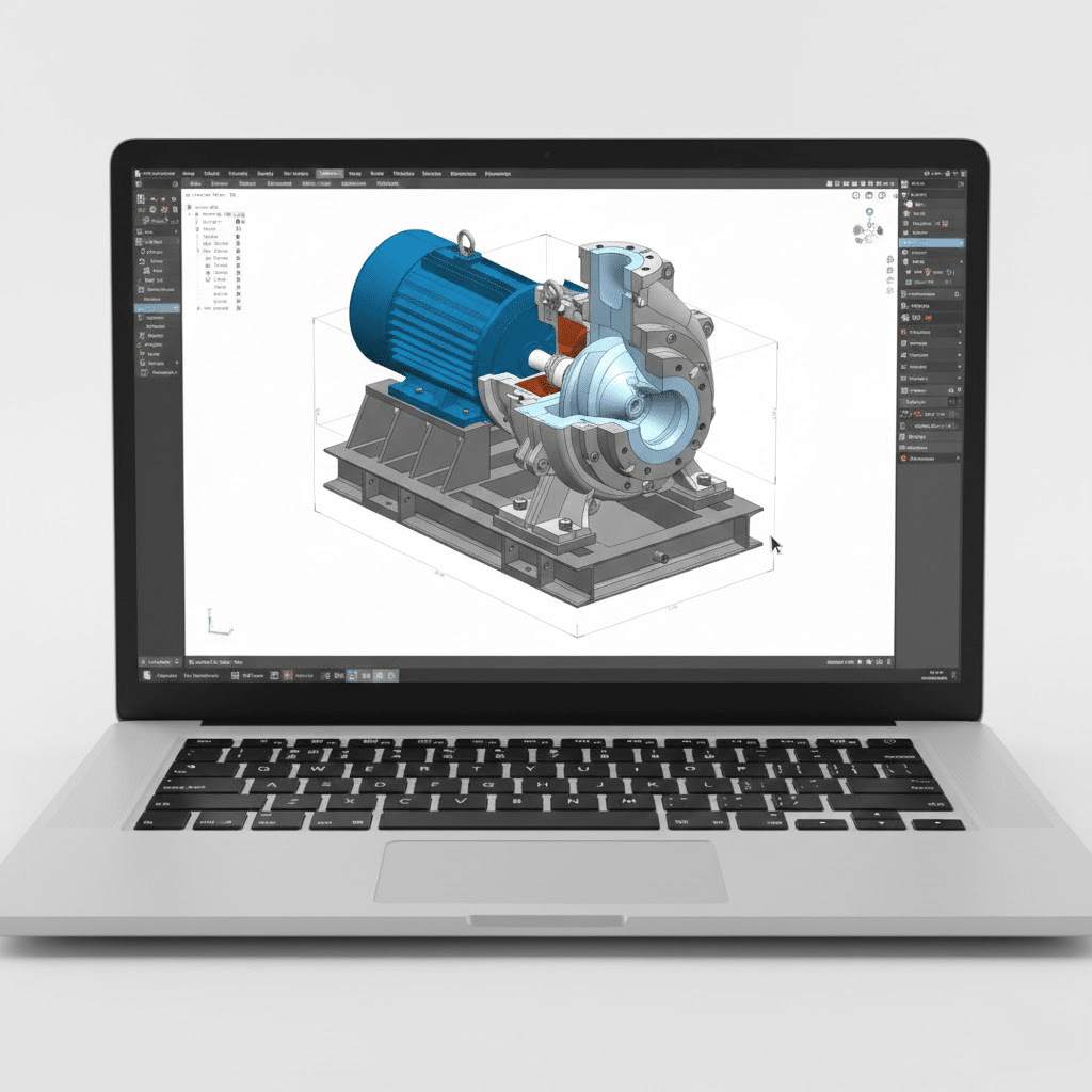 I am doing centrifugal pump product design on the computer_