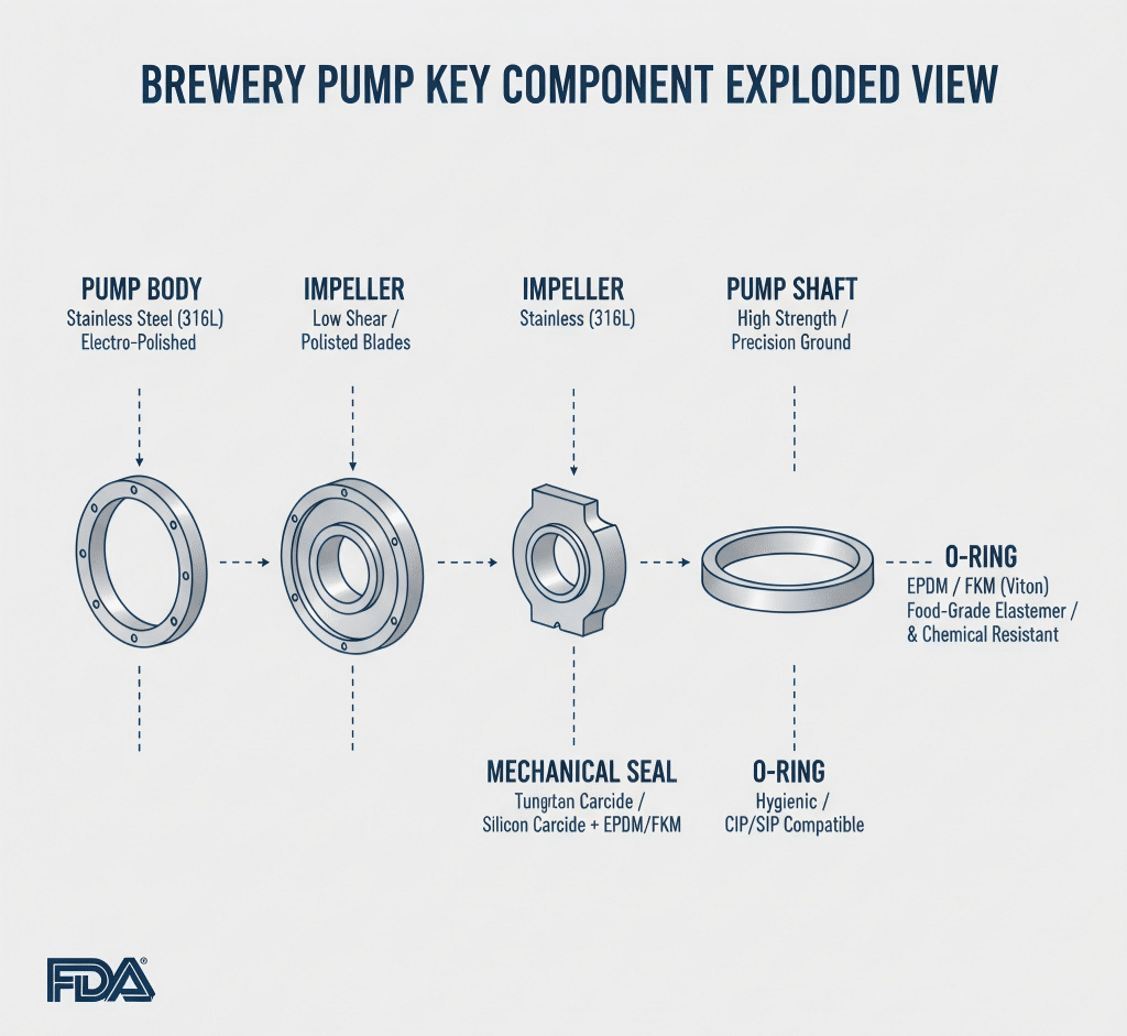 Composition and Material Selection of Brewery Pumps