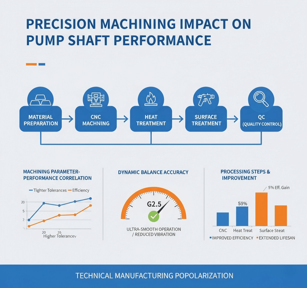 How Does Precision Machining Affect the Performance of Special Pump Shafts