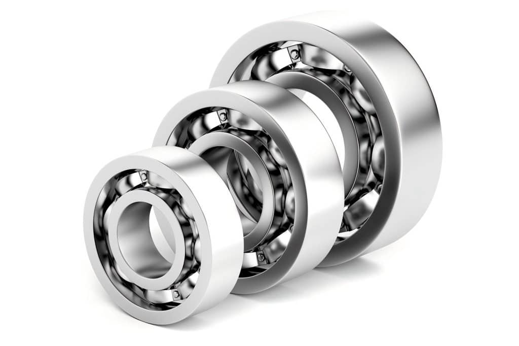 Three different ball bearings